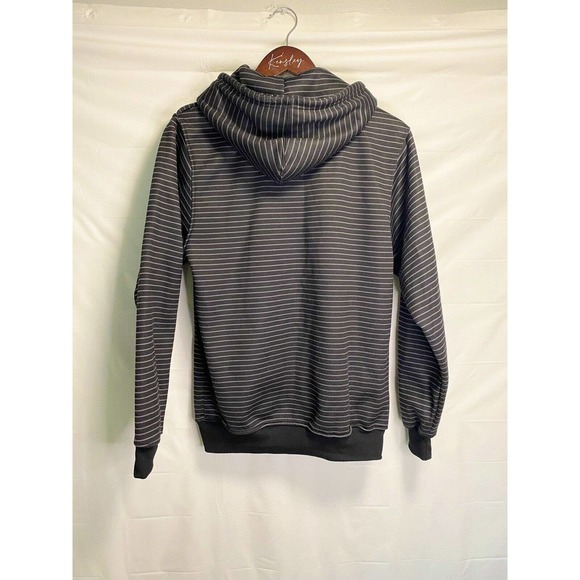 Vintage‎ Mens Silver Point Full Zip Jacket Hoodie Grunge Skate Striped Medium - Picture 2 of 4